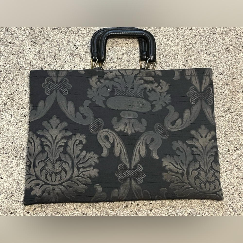 Elliva Boston attache lap top tote Bag Leather handles
